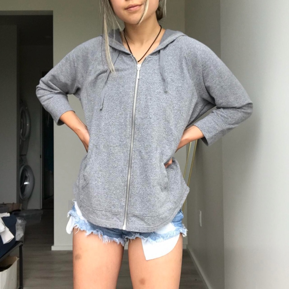 Gray Women's Zip-Up Hoodie